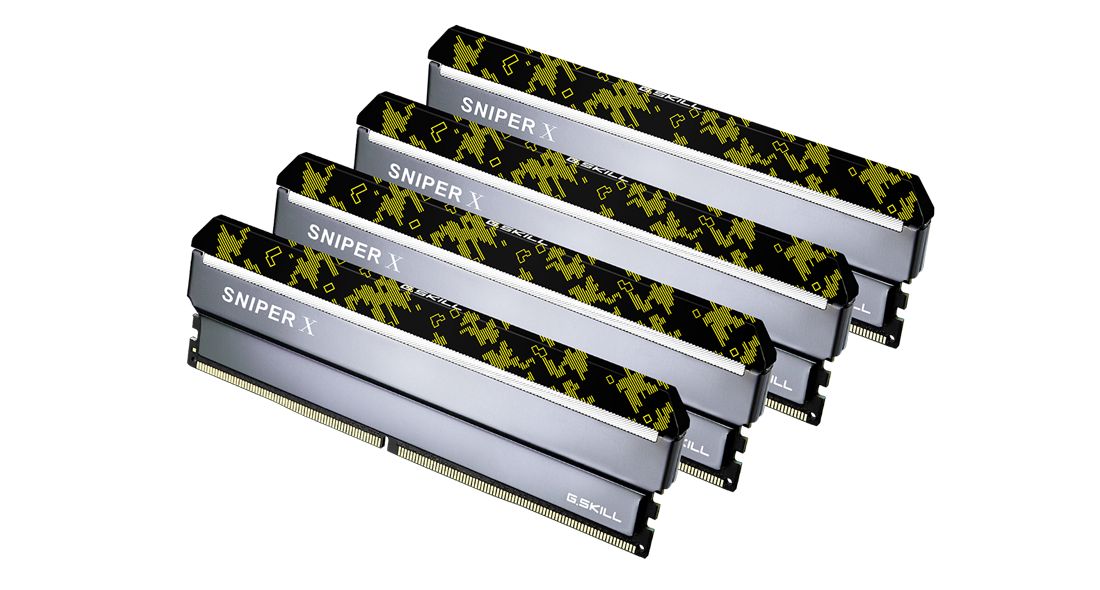 G.SKILL 64GB DDR4 3600MHz Kit(4x16GB) Sniper X Digital Camouflage