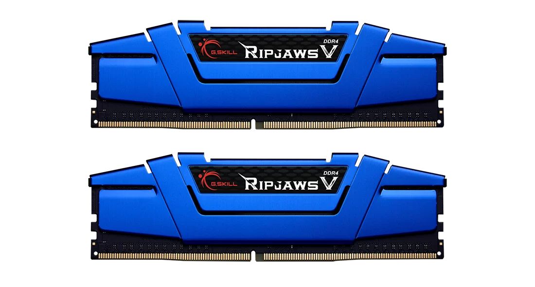 G.SKILL 16GB DDR4 2666MHz Kit(2x8GB) RipjawsV Blue