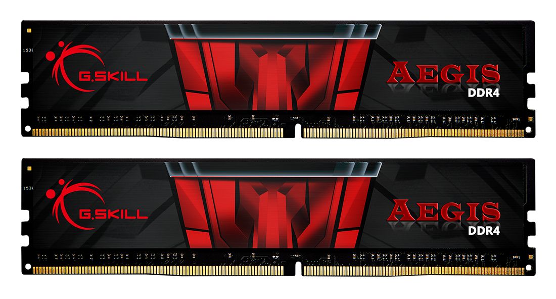 G.SKILL 32GB DDR4 2400Mhz Kit(2x16GB) AEGIS Black Red