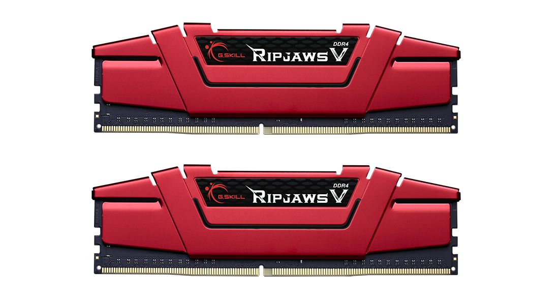 G.SKILL 32GB DDR4 2400MHz Kit(2x16GB) RipjawsV Red