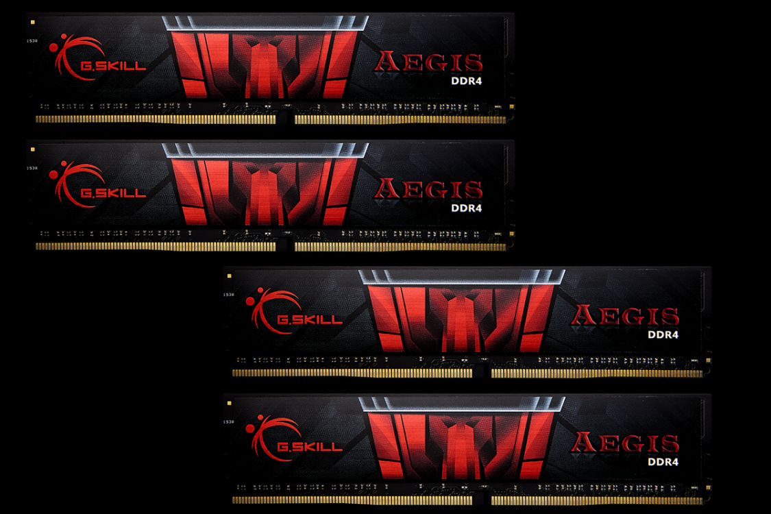 G.SKILL 64GB DDR4 3200MHz Kit(4x16GB) Aegis Black