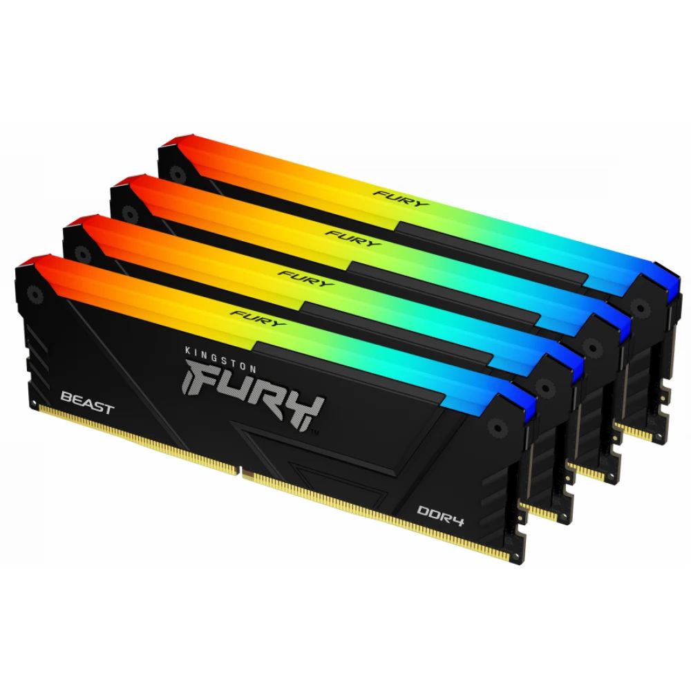 Kingston 32GB DDR4 2666MHz Kit(4x8GB) Fury Beast RGB Black