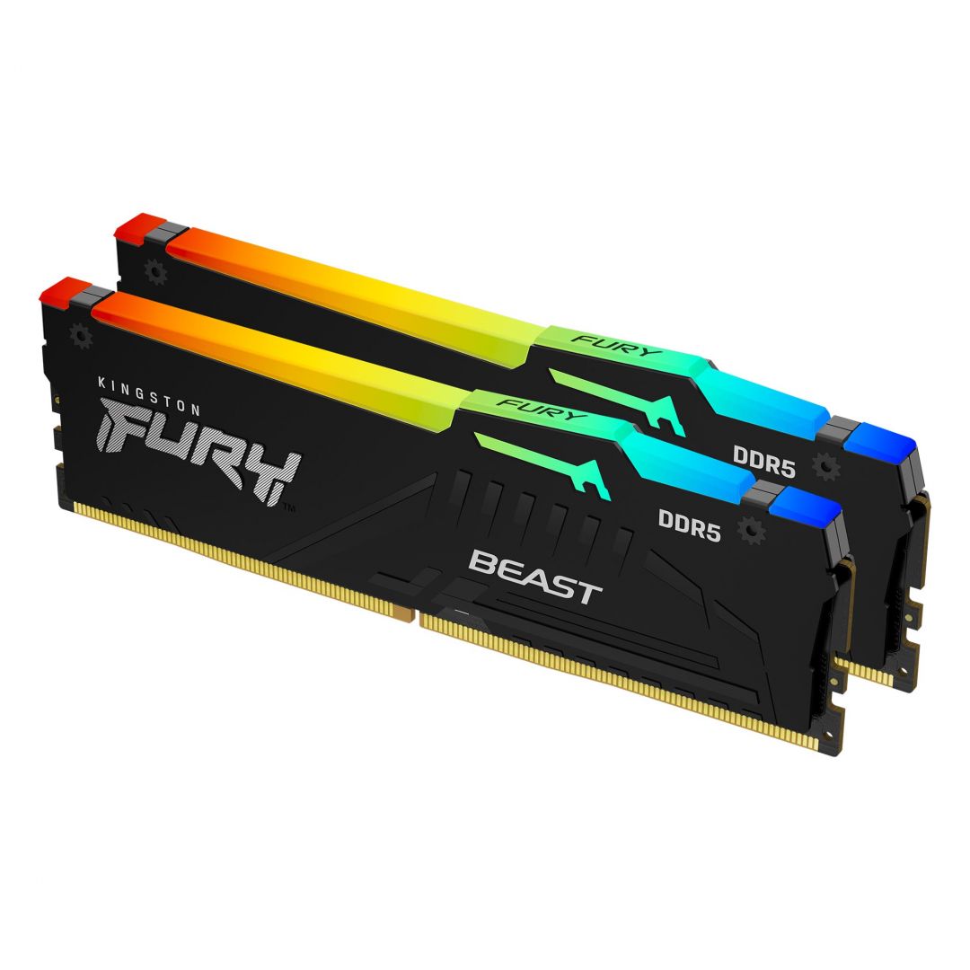 Kingston 64GB DDR5 6000MHz Kit(2x32GB) Fury Beast RGB Black