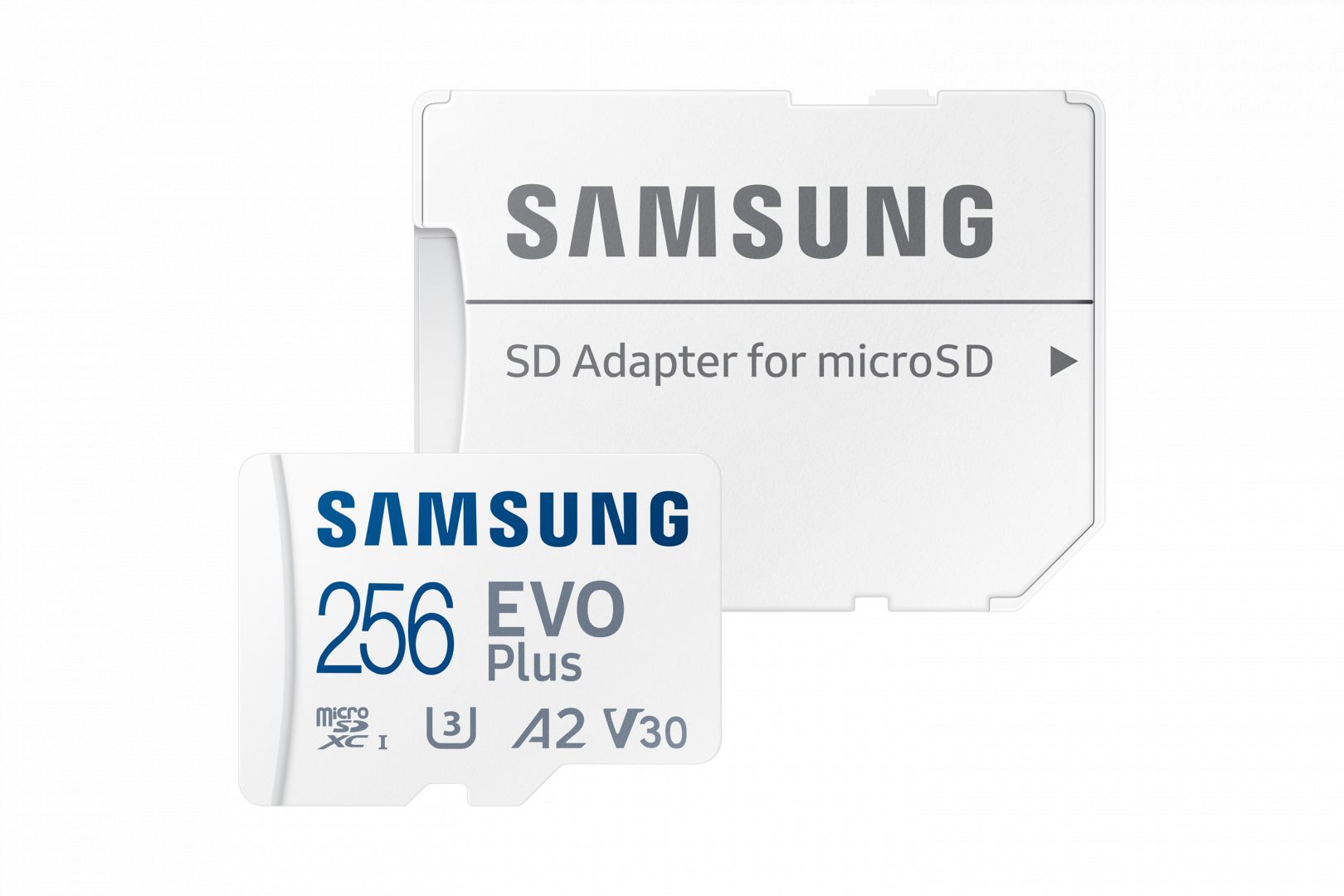 Samsung 256GB microSDXC EVO Plus Class10 U3 A2 V30 + adapterrel