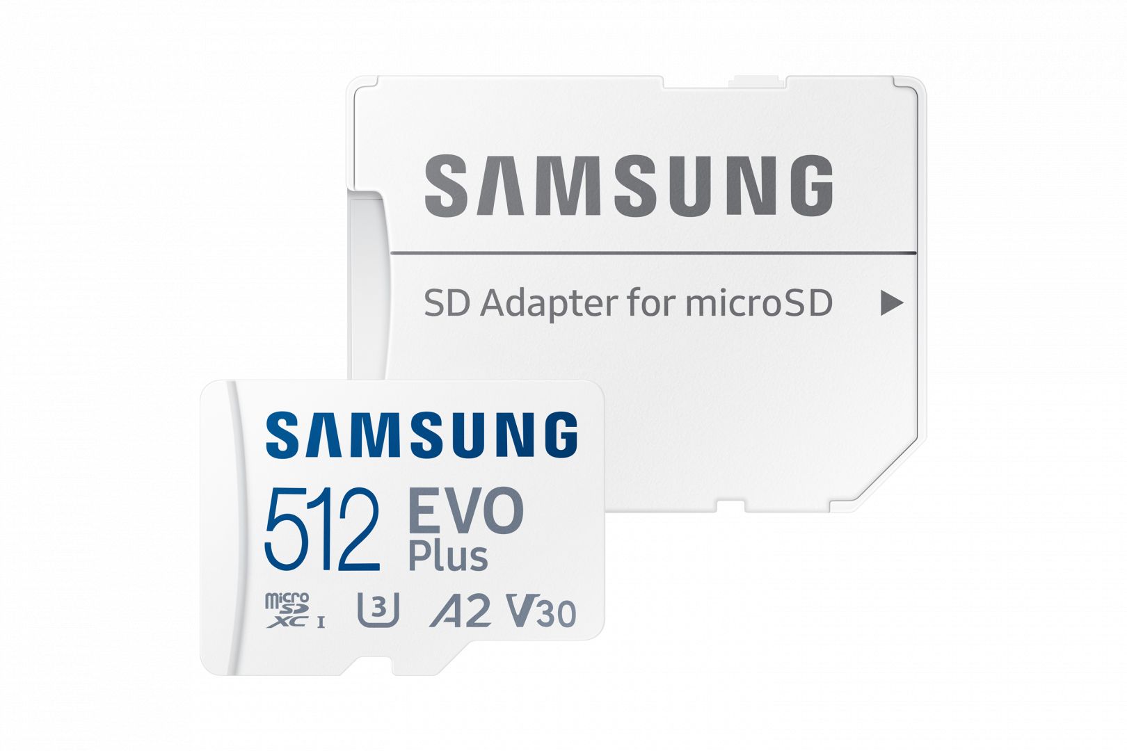 Samsung 512GB microSDXC EVO Plus Class10 U3 A2 V30 + adapterrel