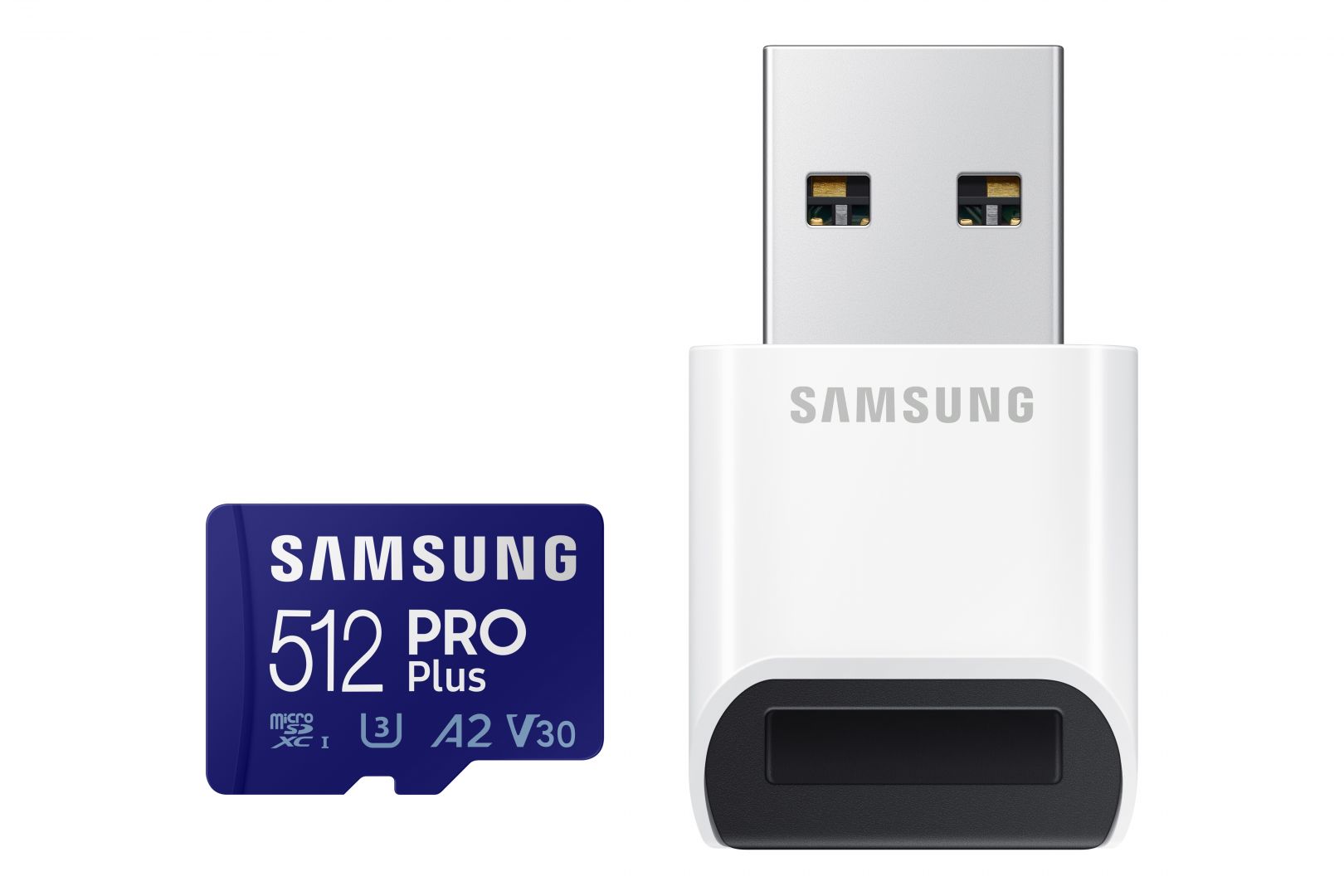 Samsung 512GB microSDXC Pro Plus Class10 U3 A2 V30 + Memóriakártya olvasó