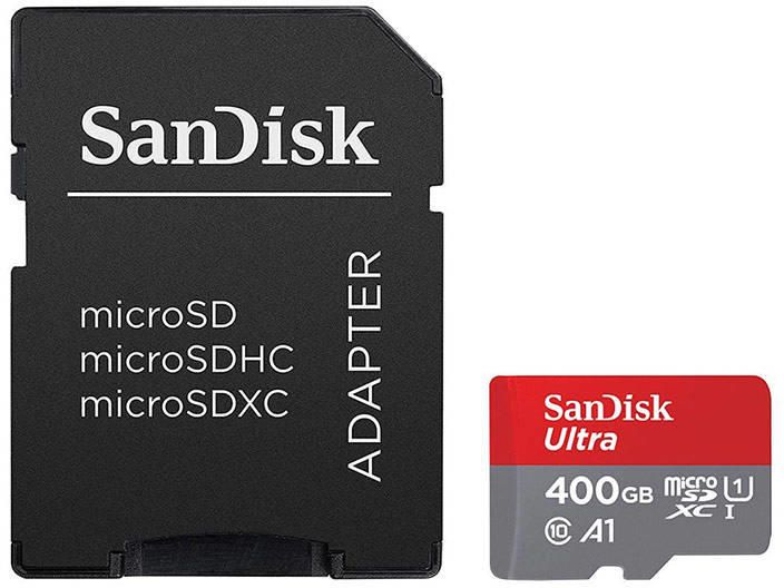 Sandisk 400GB microSDXC Ultra Android Class 10 UHS-I U1 A1 + adapterrel