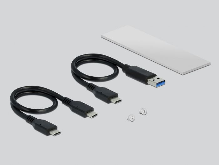 DeLock External Enclosure for M.2 NVMe PCIe SSD with SuperSpeed USB 10 Gbps (USB 3.2 Gen 2) USB Type-C female