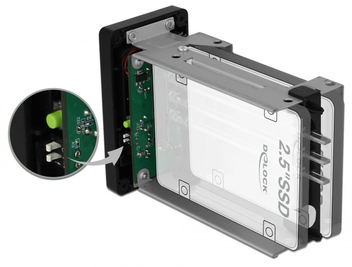 DeLock External USB 3.1 Type-C Enclosure for 2 x 2.5″ SATA HDD / SSD with RAID