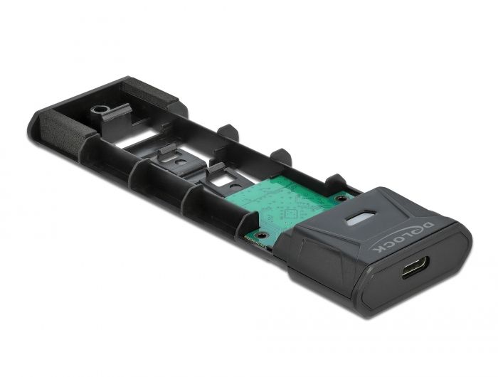 DeLock External USB Type-C Combo Enclosure for M.2 NVMe PCIe or SATA SSD tool free