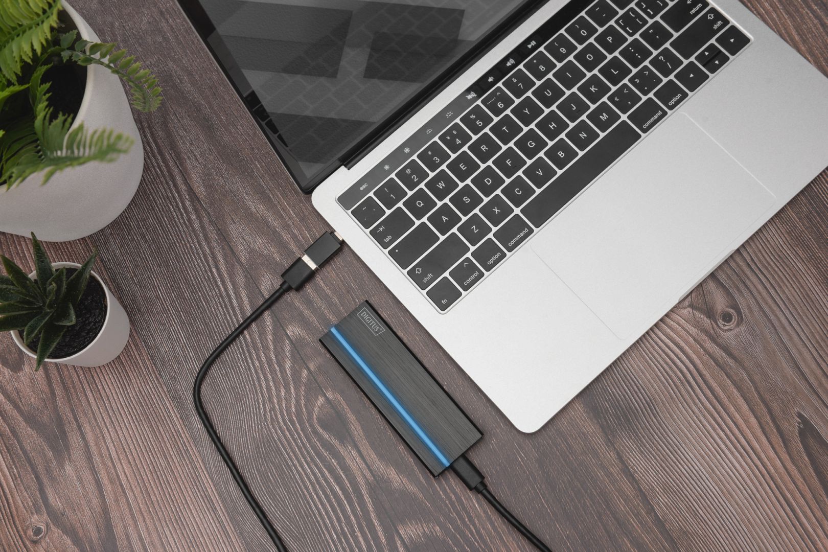 Digitus Mini Enclosure for M.2 NVMe PCIe SSD USB3.1 Type-C Black