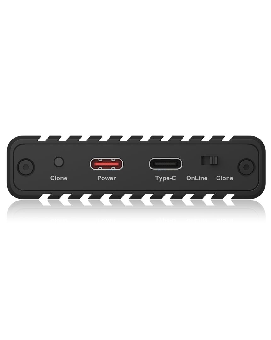 Raidsonic IcyBox IB-2817MCL-C31 Enclosure for two NVMe SSDs with clone function and Type-C or Type-A Black