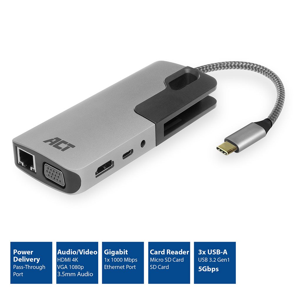 ACT AC7043 USB-C 4K Mutiport Dock