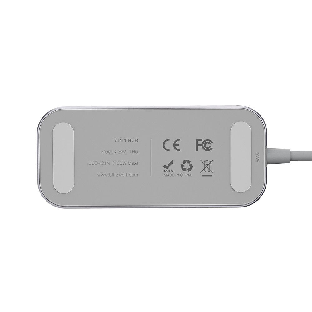 Blitzwolf BW-TH5 7in1 Type-C USB HUB Silver