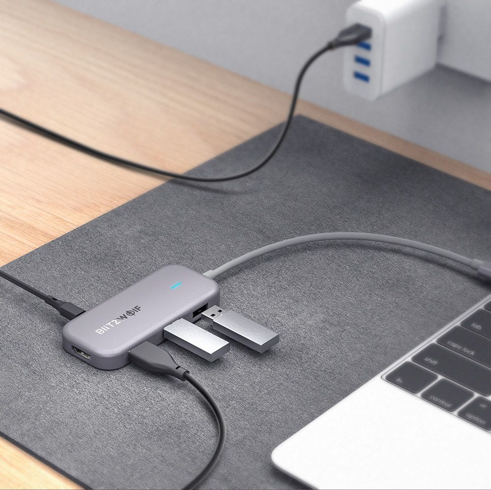 Blitzwolf BW-TH5 7in1 Type-C USB HUB Silver