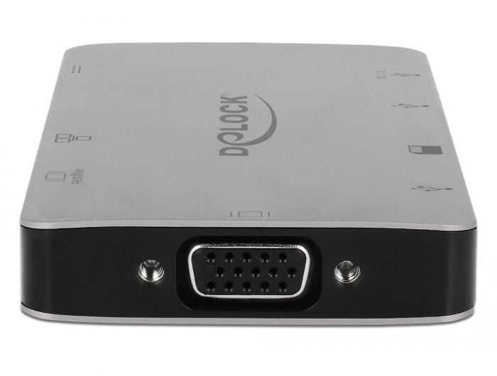 DeLock USB Type-C Docking Station 4K - HDMI/VGA/USB 3.1/SD/LAN/PD 3.0