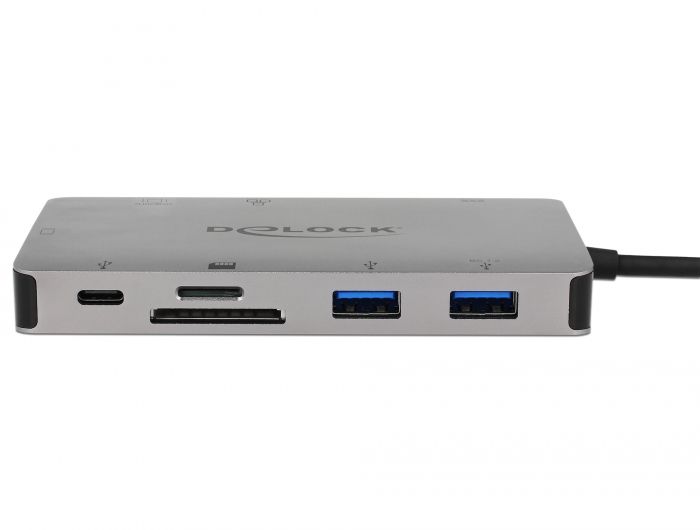 DeLock USB Type-C Docking Station 4K - HDMI/VGA/USB 3.1/SD/LAN/PD 3.0