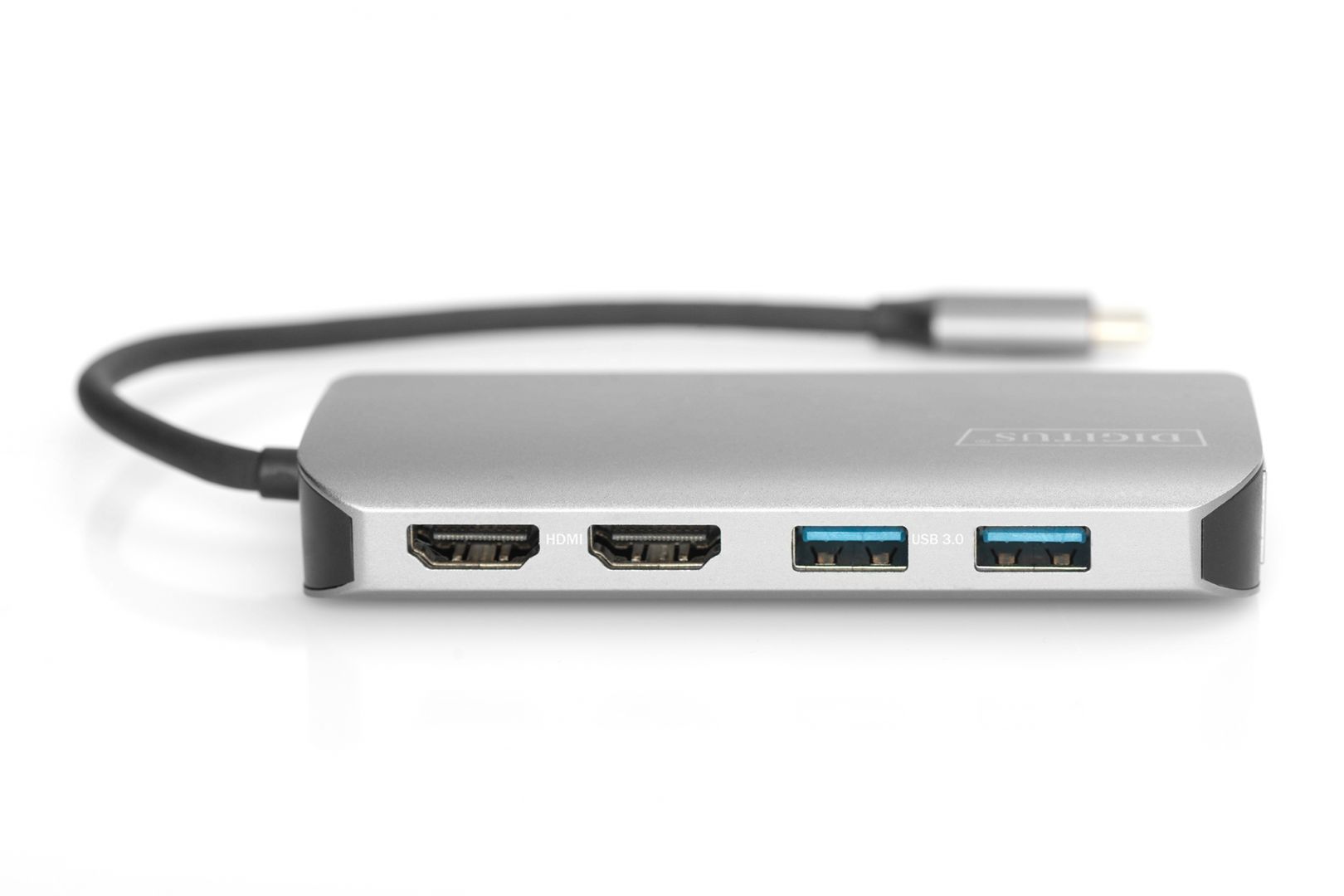 Digitus DA-70884 USB 3.2 Gen 1 (3.1 Gen 1) Type-C 5 Mbit/s dokking station Aluminium