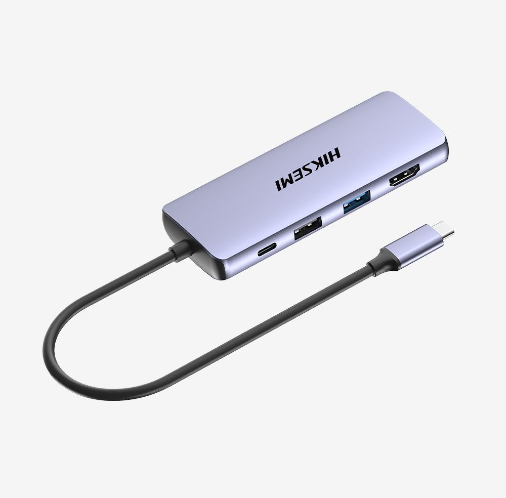 HikSEMI 8-In-1 Type-C Multifunctional HUB Grey