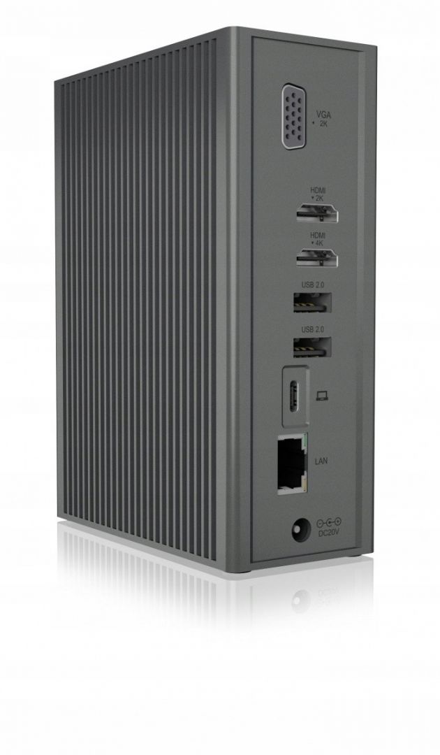 Raidsonic IcyBox IB-DK2262AC USB Type-C & Type-A Docking Station Silver