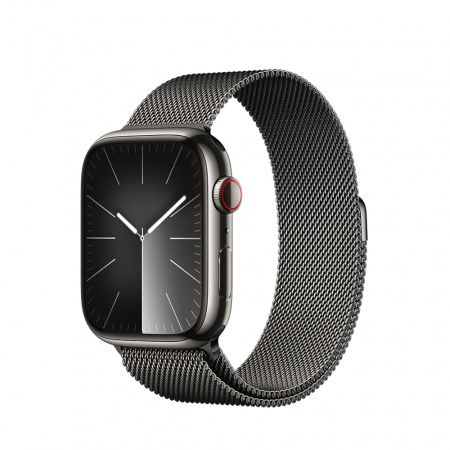 Apple Watch S9 Cellular 41mm Graphite Stainless Steel Case with Graphite Milanese Loop