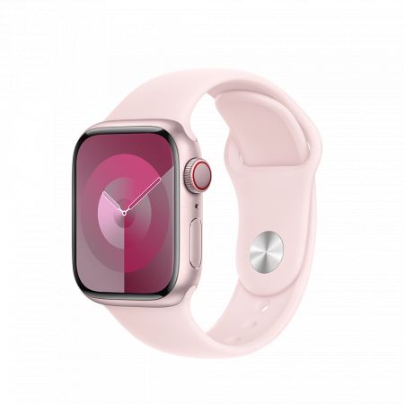 Apple Watch S9 Cellular 41mm Pink Alu Case with Light Pink Sport Band M/L