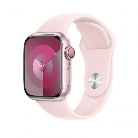 Apple Watch S9 Cellular 45mm Pink Alu Case with Light Pink Sport Band S/M