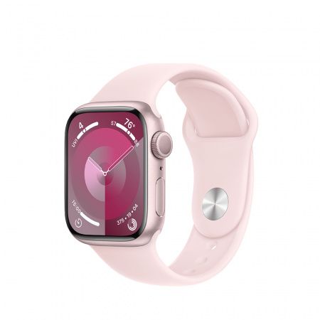 Apple Watch S9 GPS 41mm Pink Alu Case with Light Pink Sport Band M/L