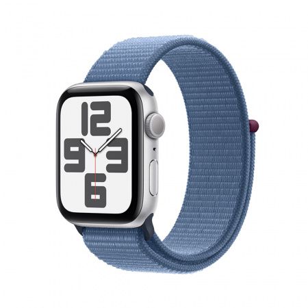 Apple Watch SE3 GPS 44mm Silver Alu Case with Winter Blue Sport Loop