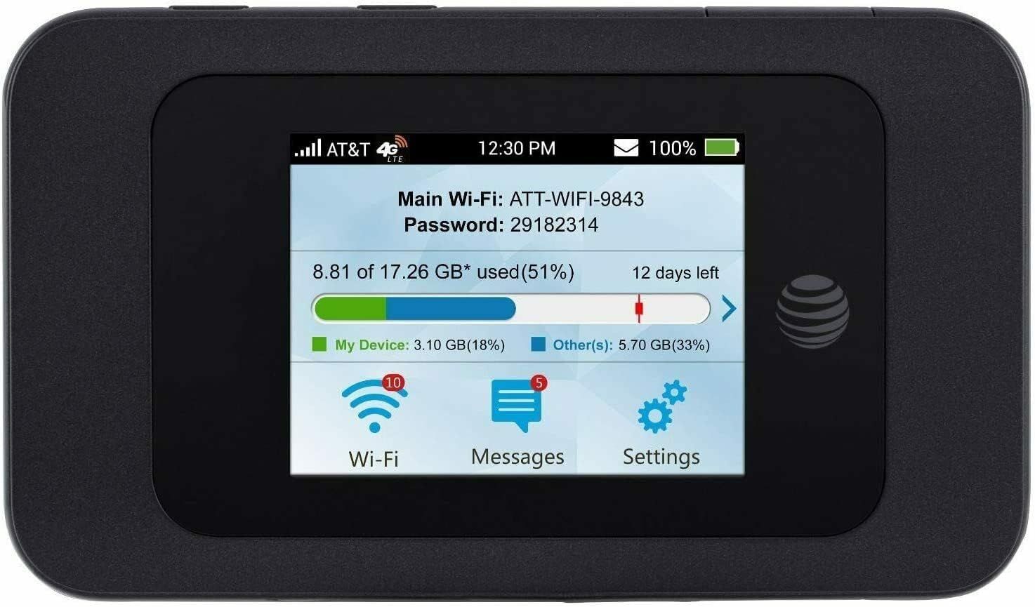 ZTE MF985T Mobile Hotspot Router Black