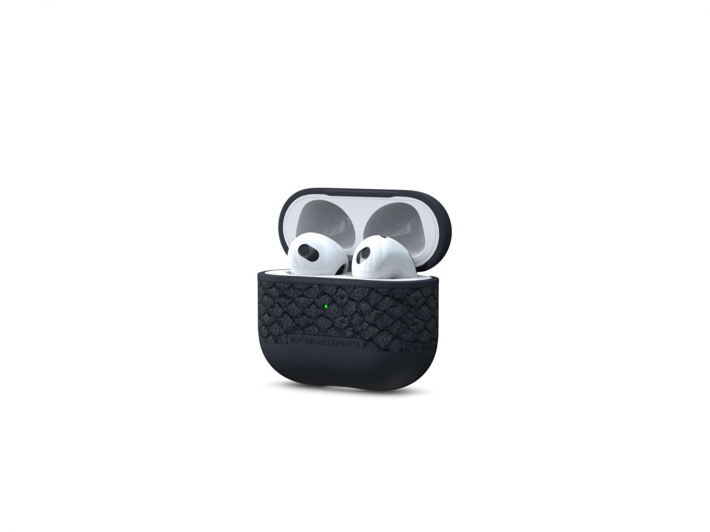 Njord Salmon Leather Case AirPods 3 Vindur | Dark Grey