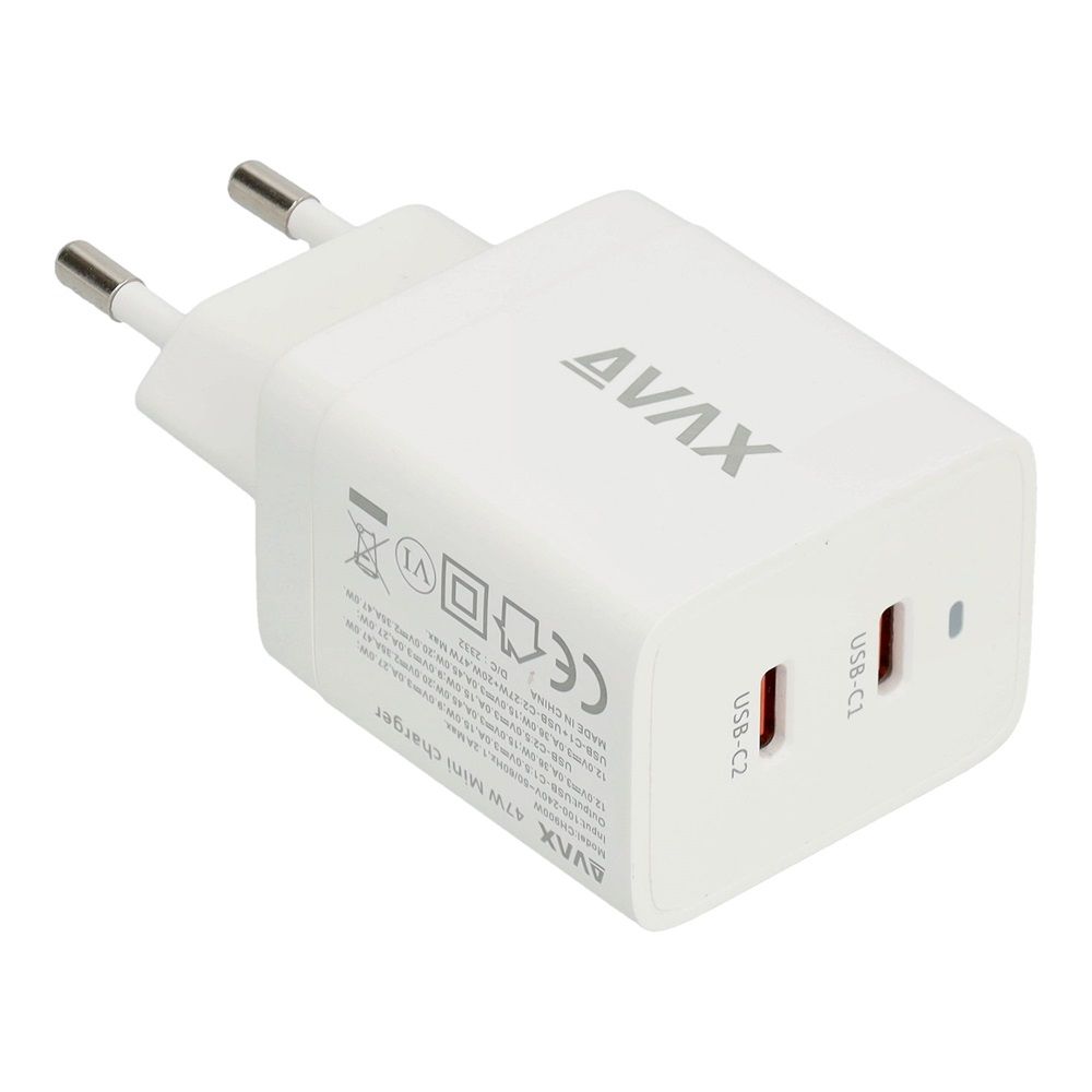 Avax CH900W 47W Universal USB Charger White