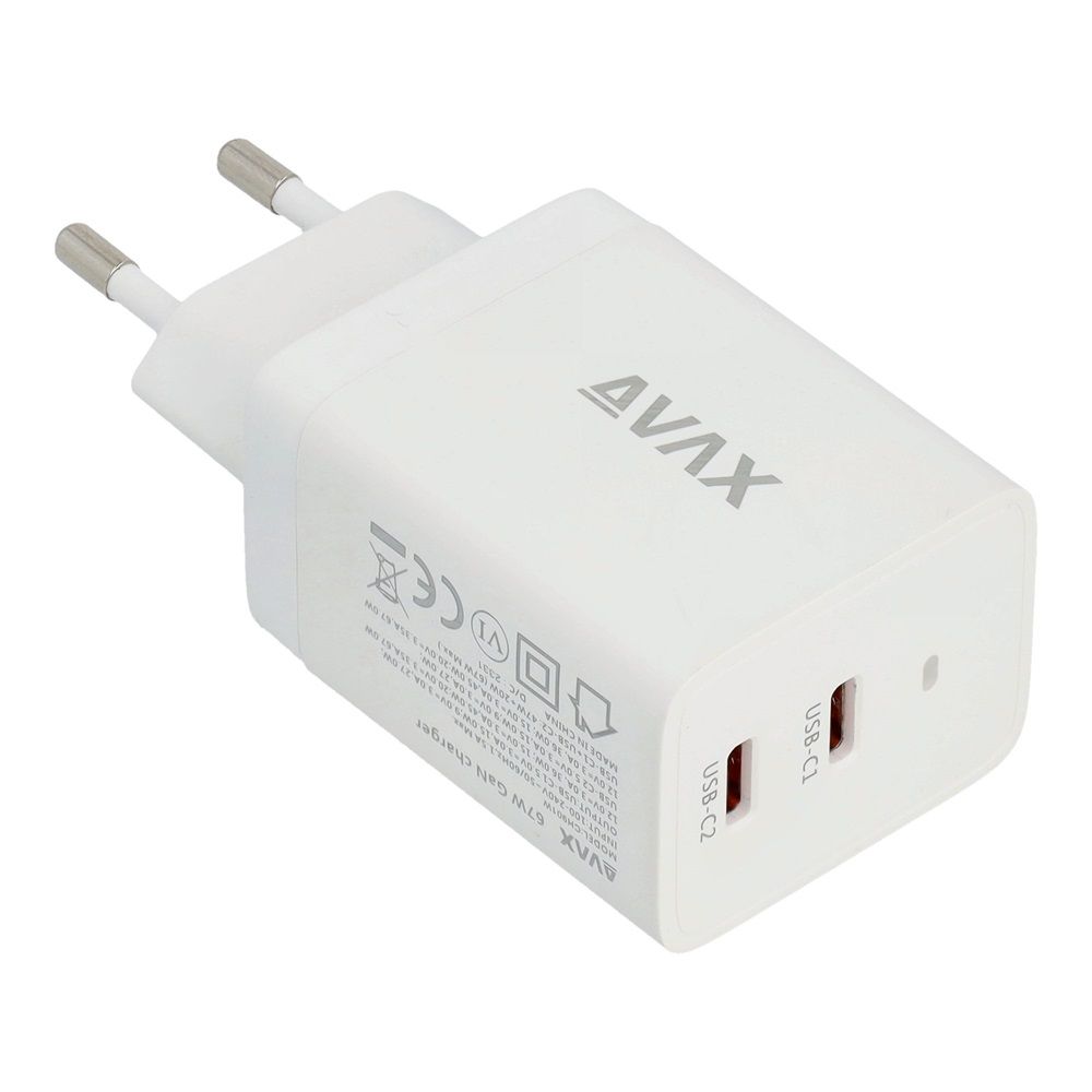 Avax CH901W 67W Universal USB Charger White