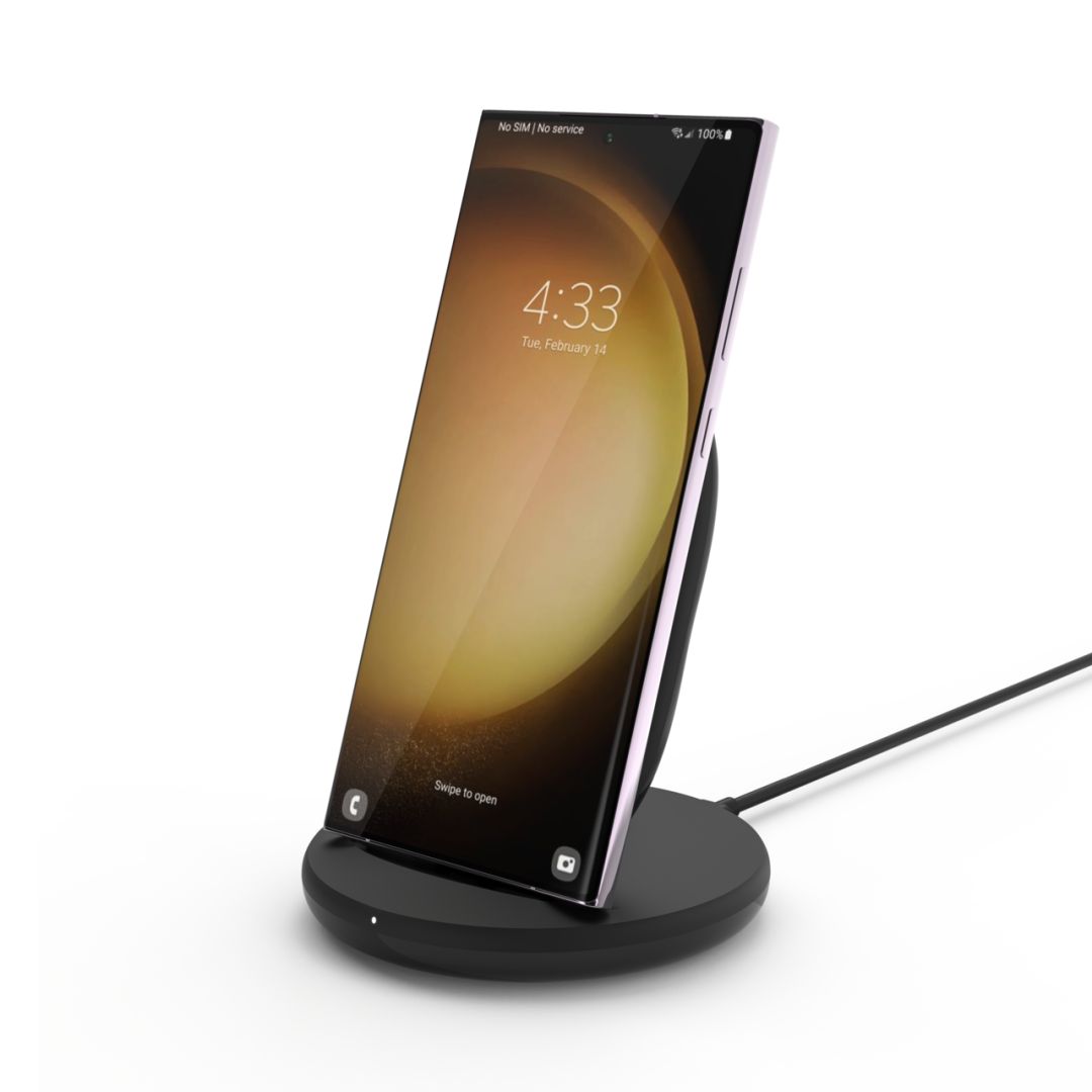 Belkin BoostCharge 15W Wireless Charging Stand + QC 3.0 24W Wall Charger Black