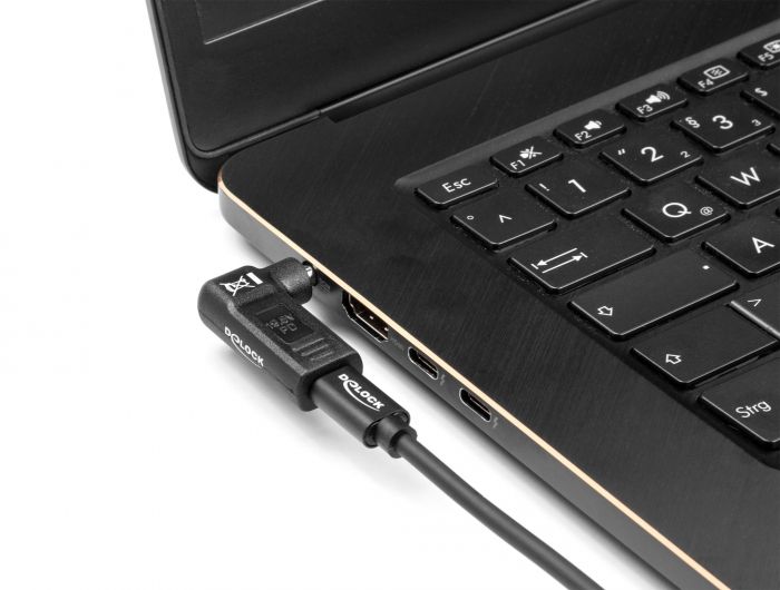 DeLock Adapter for Laptop Charging Cable USB Type-C female to IBM 7.9 x 5.5 mm male 90° angled