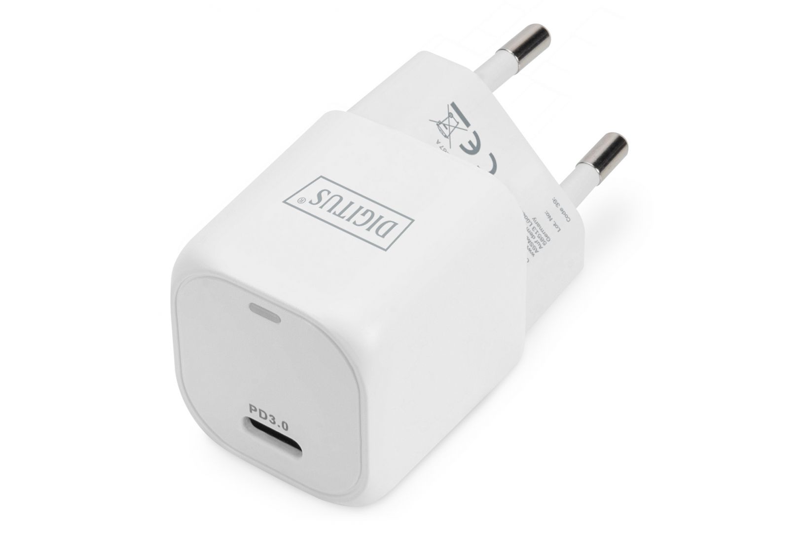 Digitus DA-10060 USB-C Mini Charging Adapter 20W White