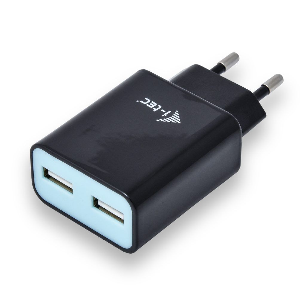 I-TEC USB Power Charger 2 Port 2.4A Black