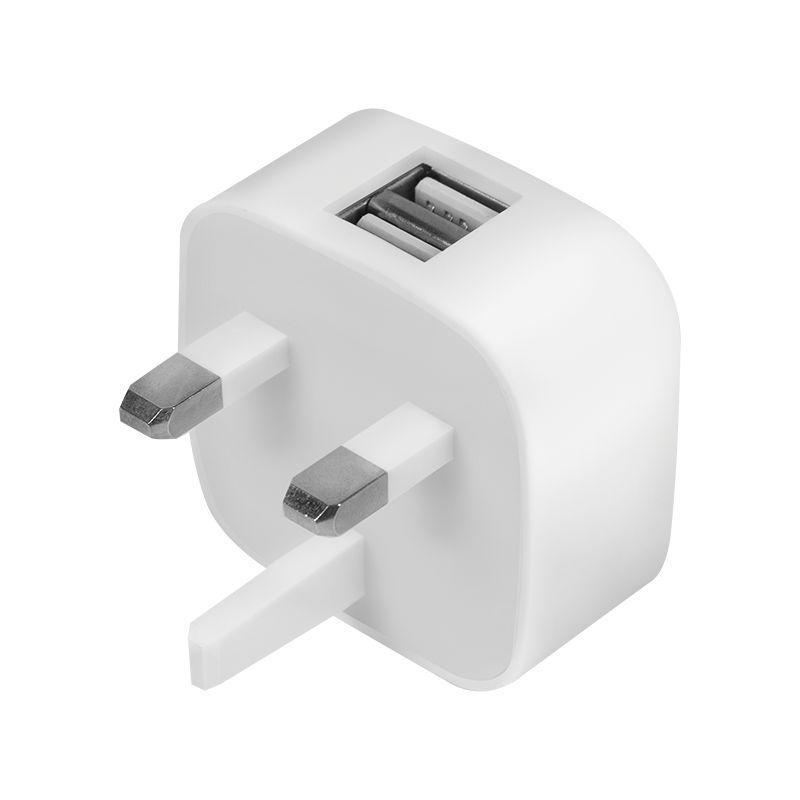 Logilink PA0209UK 2-Port USB Wall Charger UK Plug White