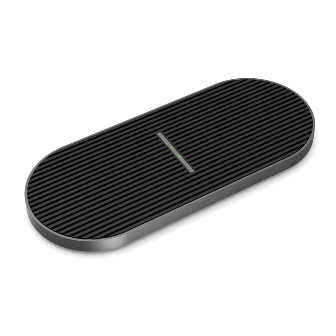 Platinet PWCDB QI Wireless Charger Duo 2x10W Type-C Black