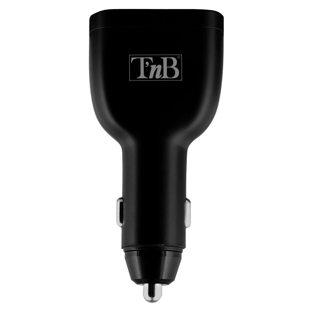 TnB 65W USB & USB Type-C Quick Charge and Power Delivery Car Charger Black