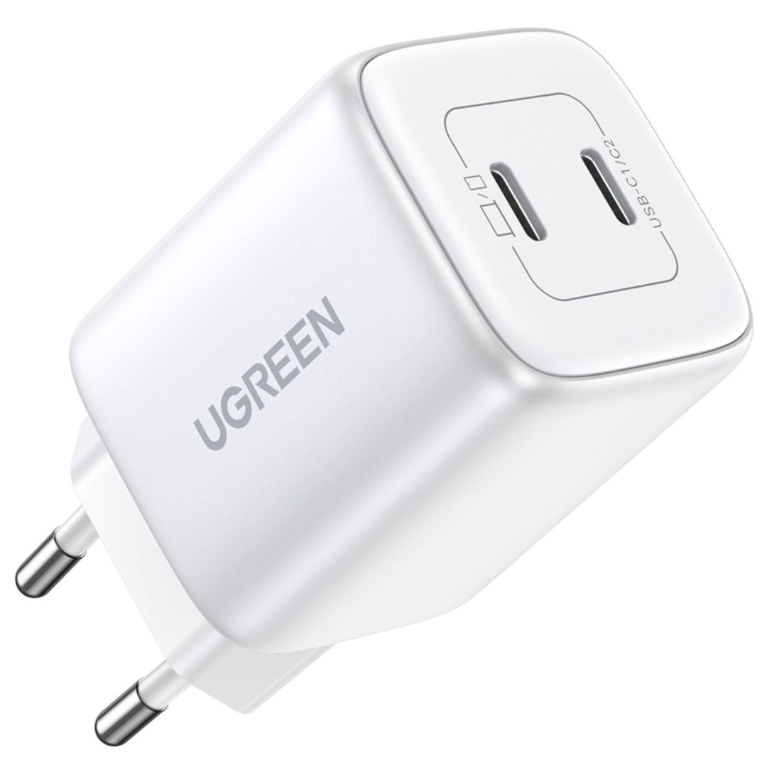 UGREEN Nexode 45W Dual USB-C PD Charger (25W+20W) White