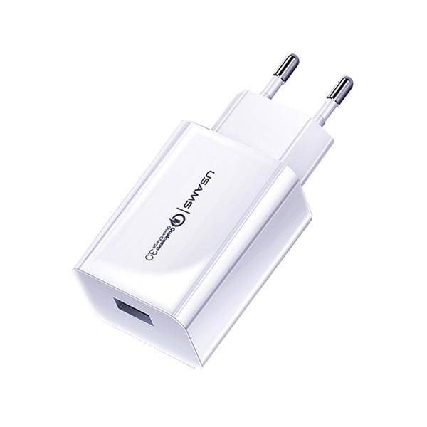 Usams T22 Single USB QC3.0 Travel Charger White