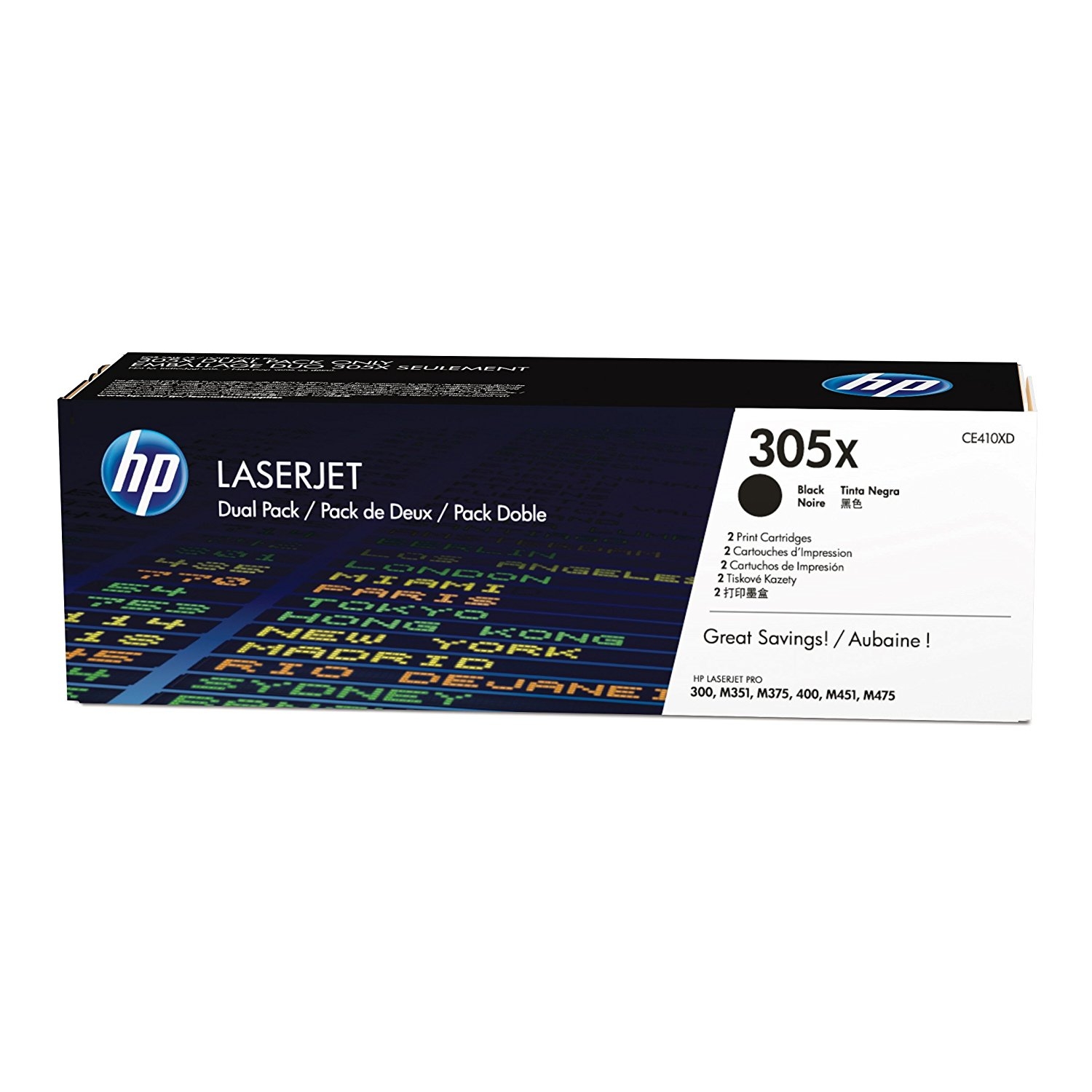 HP CE410XD (305X) 2-pack Black toner