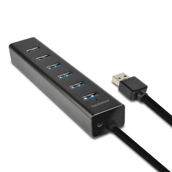 AXAGON HUE-SA7BP USB3.0 Charging Hub Black