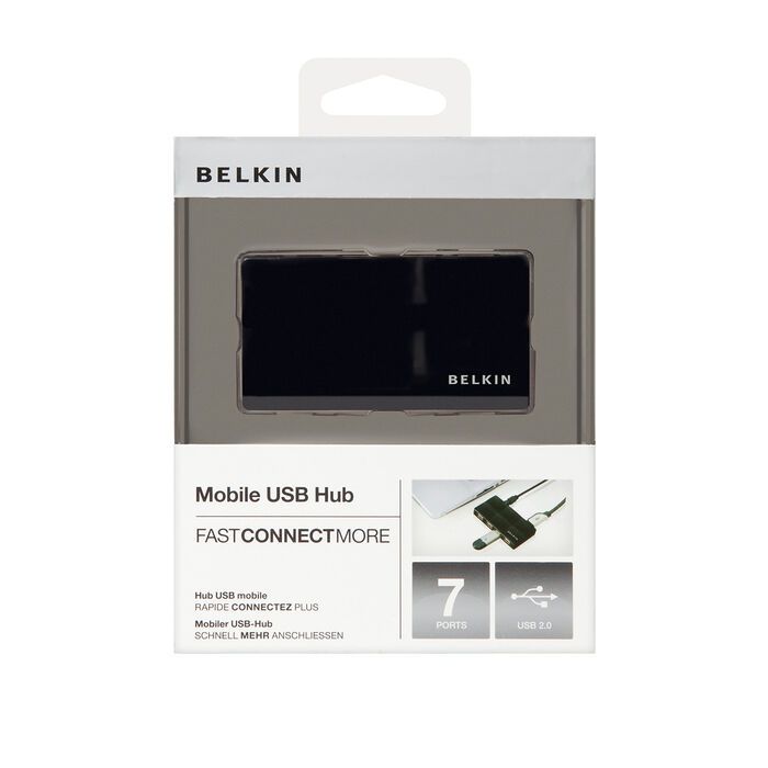 Belkin Hi-Speed USB 2.0 7-Port Mobile Hub Black