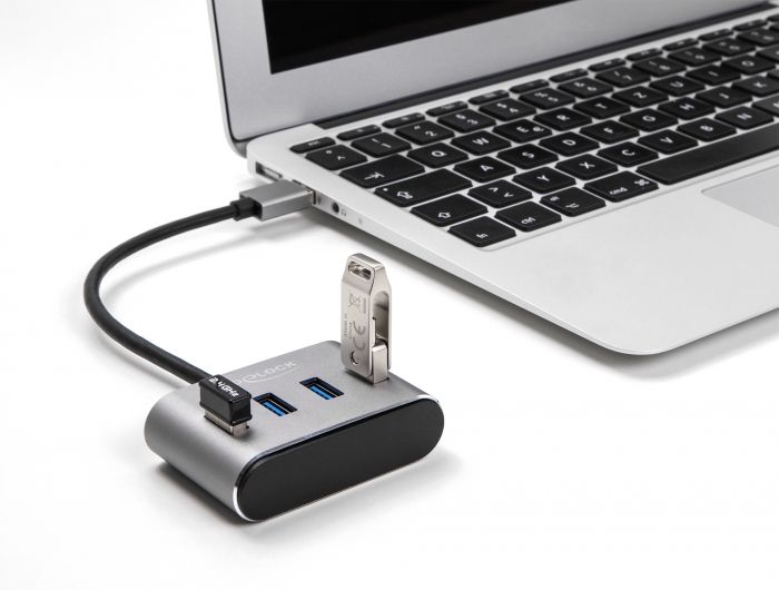 DeLock 4 Port USB 3.2 Gen 1 Hub with USB Type-A connector – USB Type-A ports on top