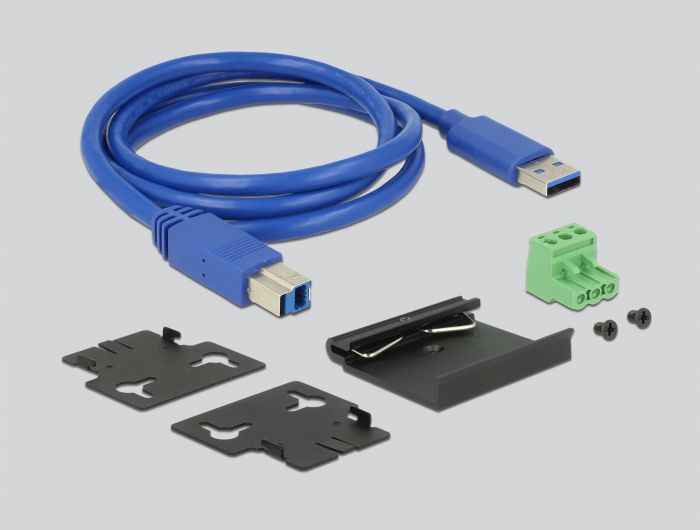 DeLock External Industry Hub 4 x USB 3.0 Type-A with 15 kV ESD protection