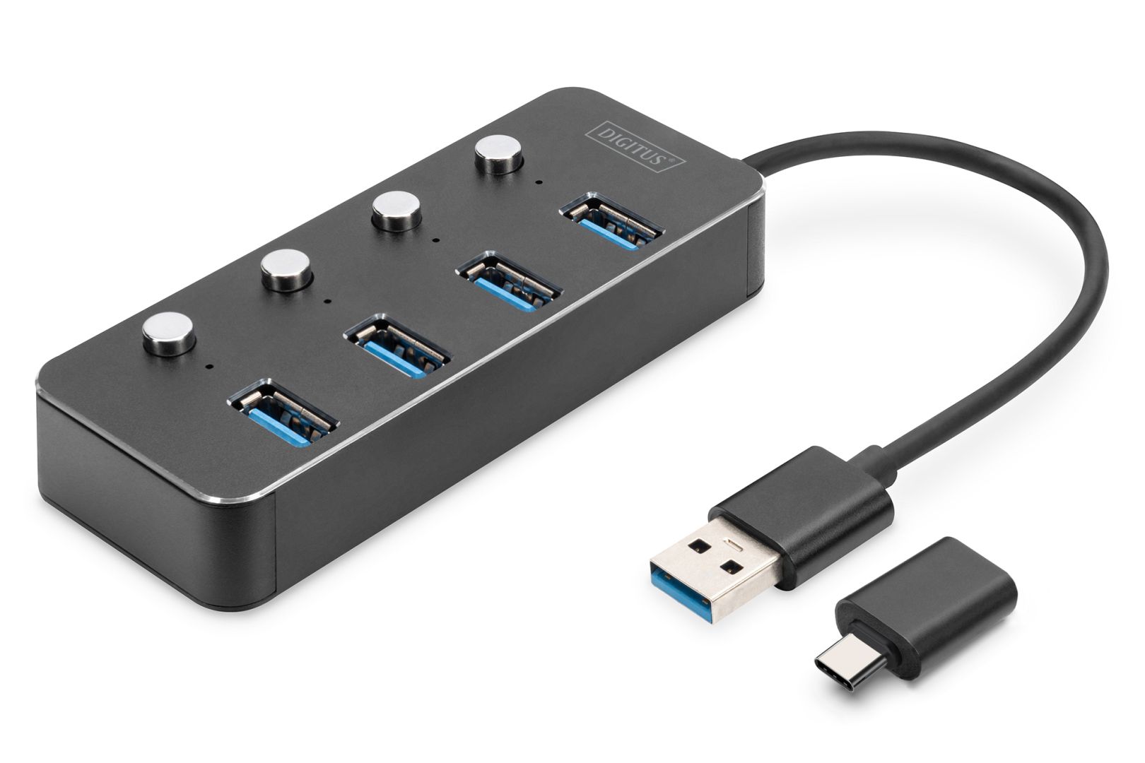 Digitus DA-70247 USB3.0 4-Port Hub Aluminum