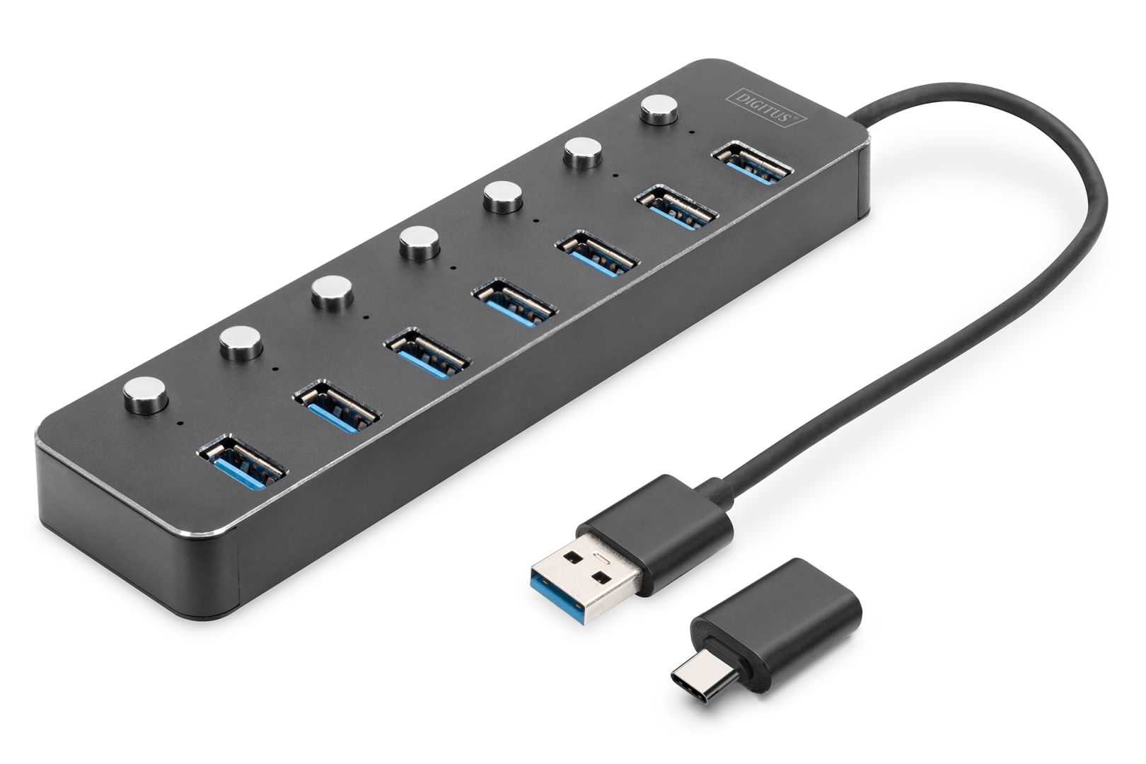 Digitus DA-70248 USB3.0 7-Port Hub Aluminum