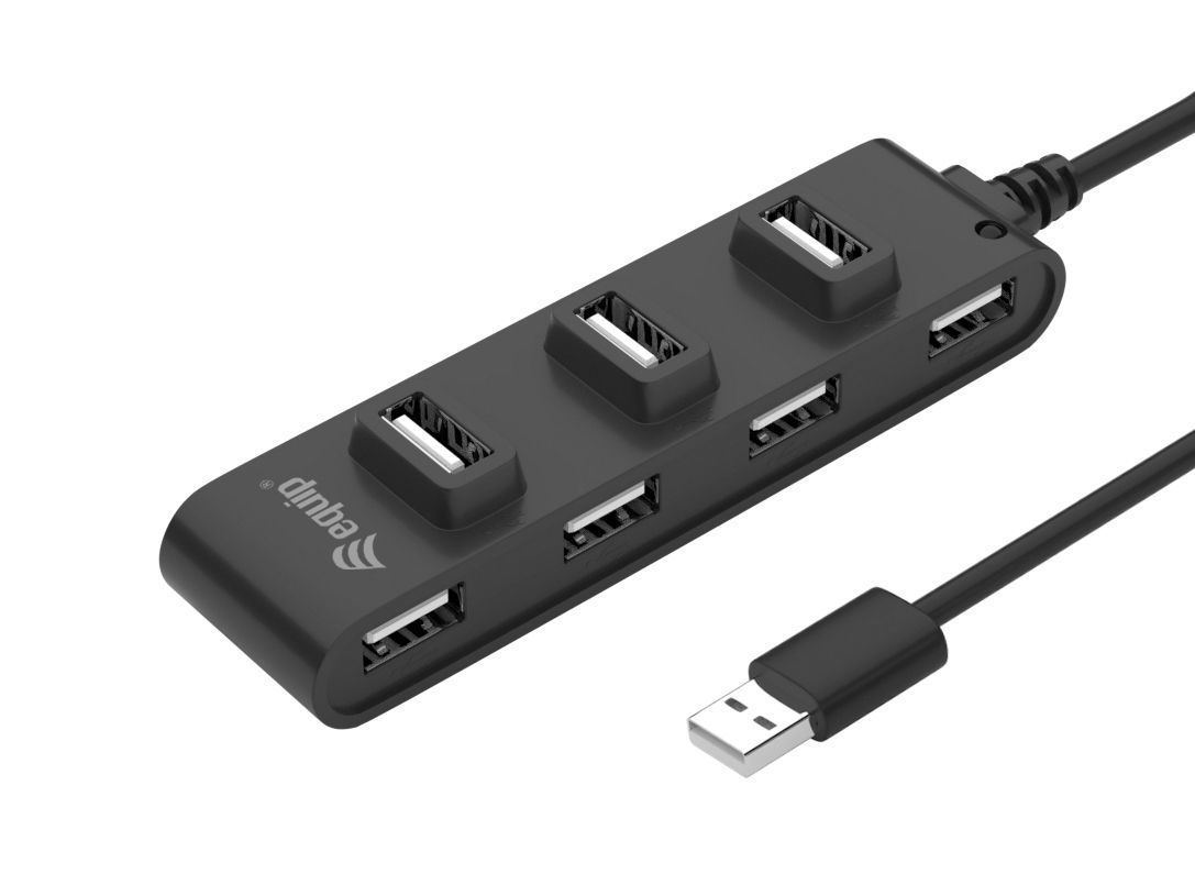 EQuip 7-Port USB 2.0 Hub Black